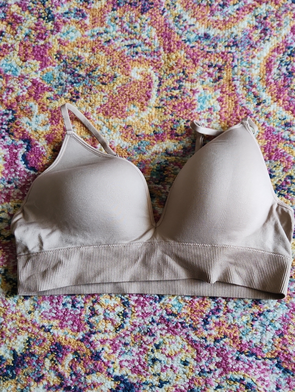 Z supply Seamless Light Beige Wireless T-Shirt Bra size L